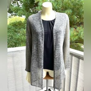 Eileen Fisher semi-sheer open cardigan. PM